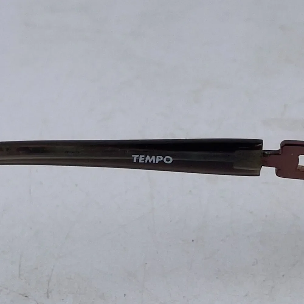 Tempo 001 Eyeglasses Frame Womens Bronze Gold‎ Metal Oval 53-19-140